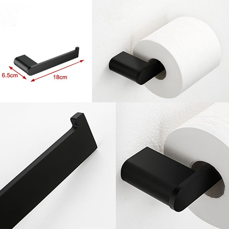 Accesorios de baño contemporáneos en metal negro — pieza individual o set completo