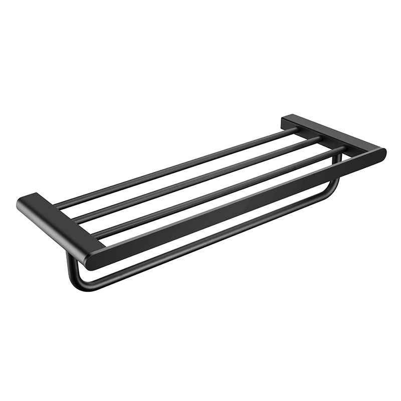 Accesorios de baño contemporáneos en metal negro — pieza individual o set completo