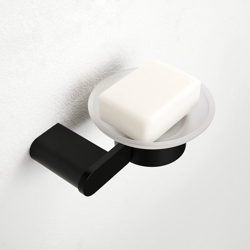 Accesorios de baño contemporáneos en metal negro — pieza individual o set completo