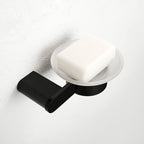 Accesorios de baño contemporáneos en metal negro — pieza individual o set completo