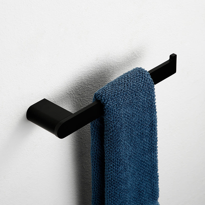 Accesorios de baño contemporáneos en metal negro — pieza individual o set completo