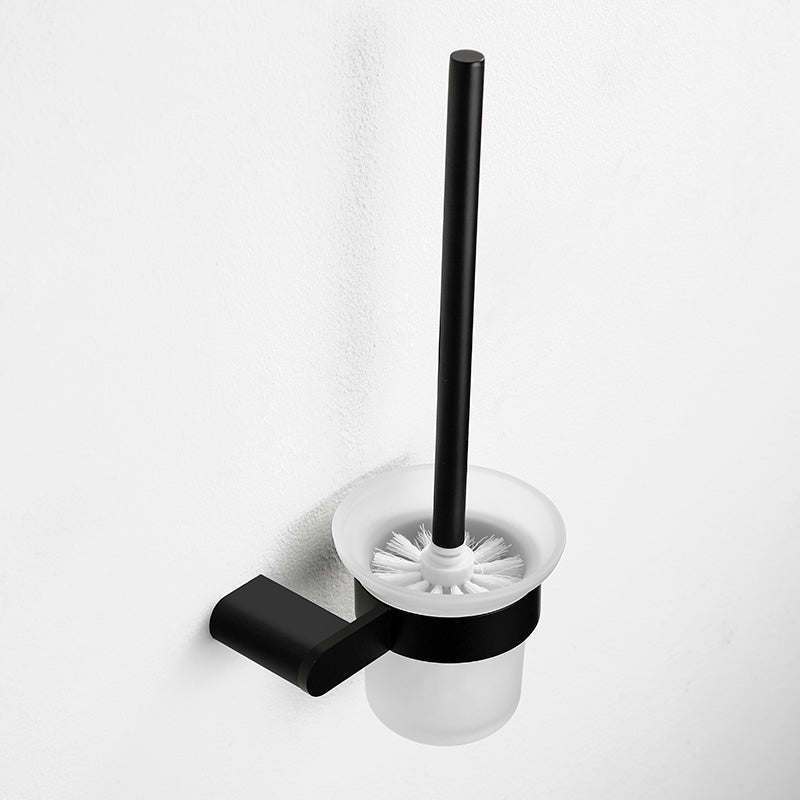 Accesorios de baño contemporáneos en metal negro — pieza individual o set completo
