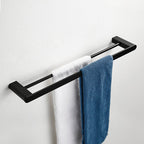 Accesorios de baño contemporáneos en metal negro — pieza individual o set completo