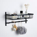 Accesorios de baño contemporáneos en metal negro — pieza individual o set completo