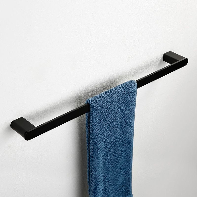 Accesorios de baño contemporáneos en metal negro — pieza individual o set completo