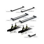 Accesorios de baño contemporáneos en metal negro — pieza individual o set completo