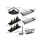 Accesorios de baño contemporáneos en metal negro — pieza individual o set completo