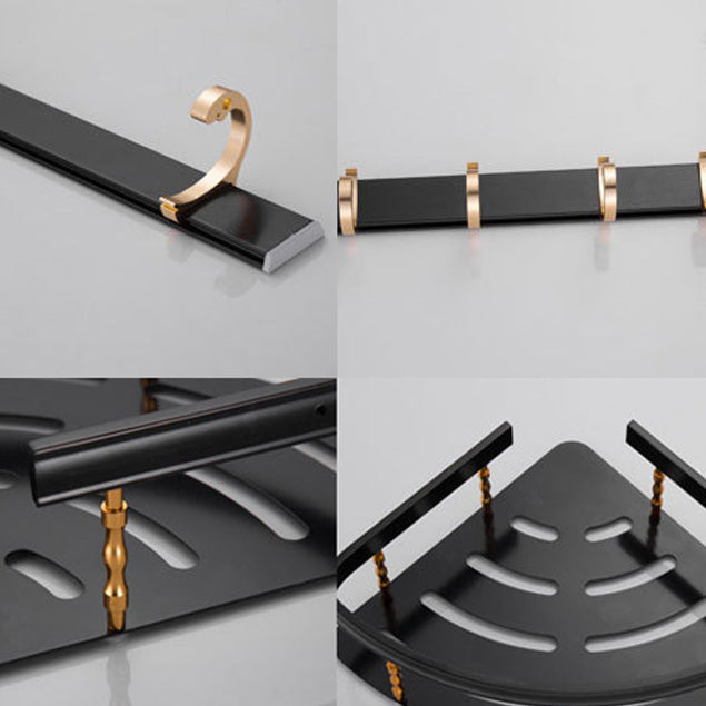 Accesorios de baño negros contemporáneos, pieza individual o conjunto completo