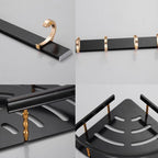 Accesorios de baño negros contemporáneos, pieza individual o conjunto completo