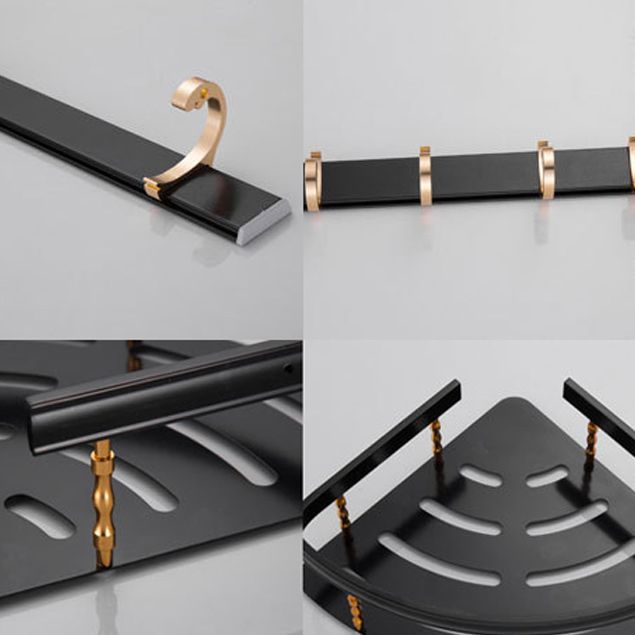 Accesorios de baño negros contemporáneos, pieza individual o conjunto completo