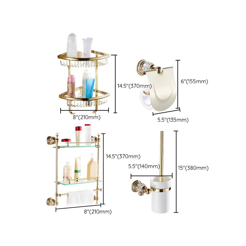 Accesorios de baño tradicionales de latón — pieza individual o conjunto