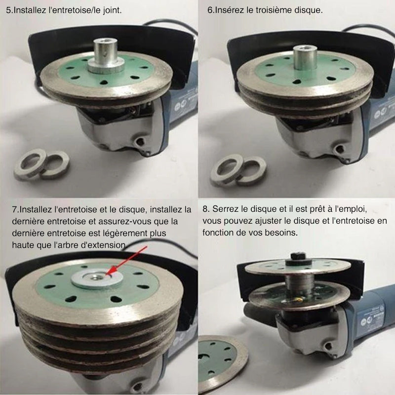 Adaptador rozadora para amoladora angular
