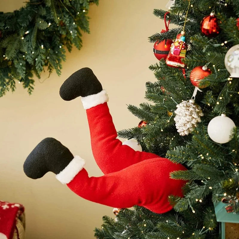 Adorno navideño colgante JollyLegs de tela resistente