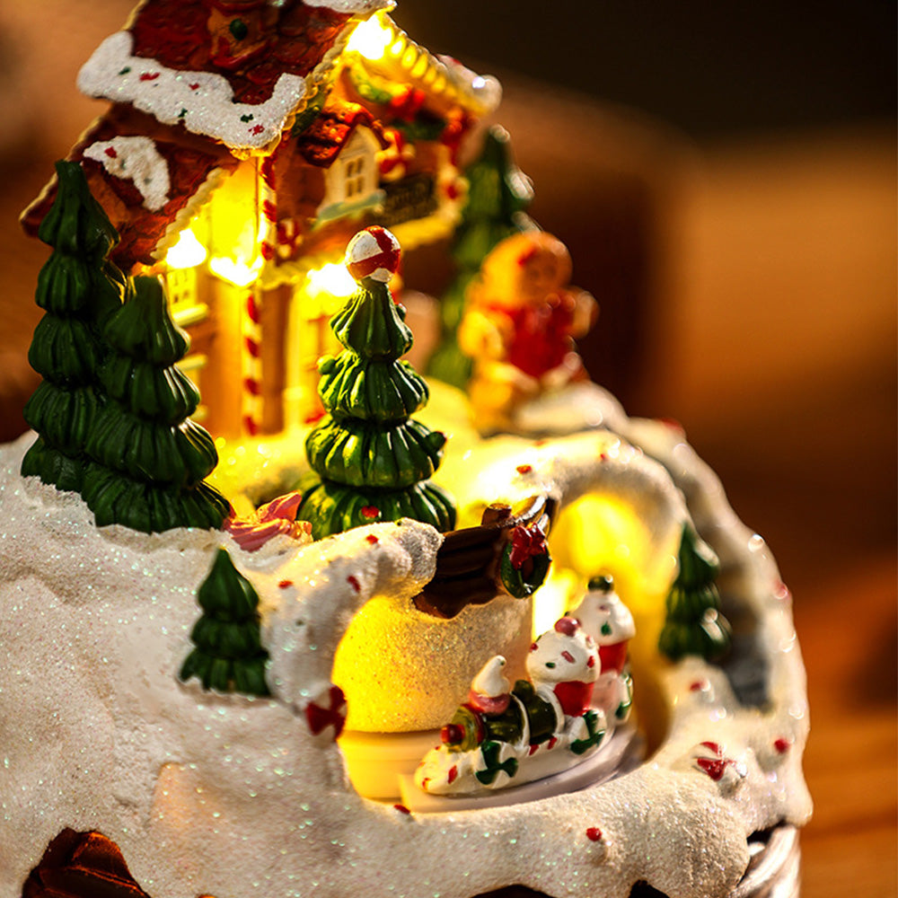 Adorno navideño con luces LED y música