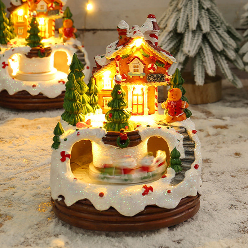 Adorno navideño con luces LED y música