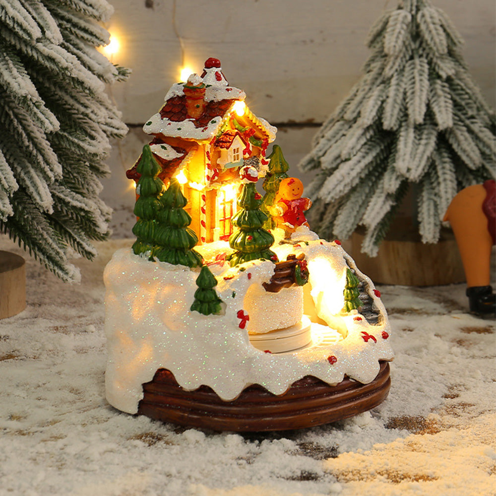 Adorno navideño con luces LED y música