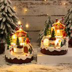 Adorno navideño con luces LED y música