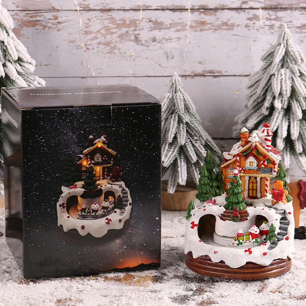 Adorno navideño con luces LED y música