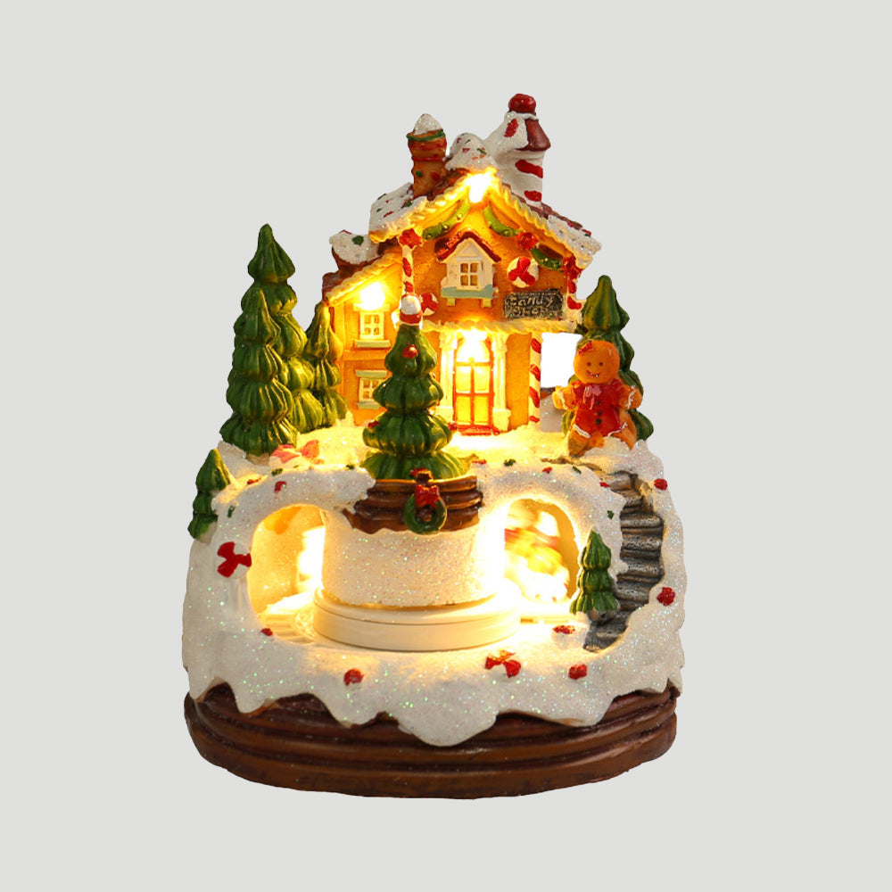 Adorno navideño con luces LED y música
