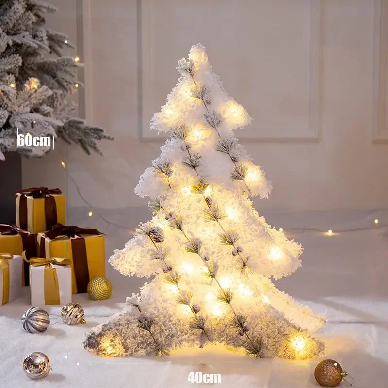 Adorno navideño LED de árbol, muñeco de nieve o caja de regalo