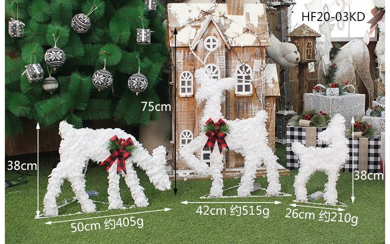 Adorno navideño LED de árbol, muñeco de nieve o caja de regalo