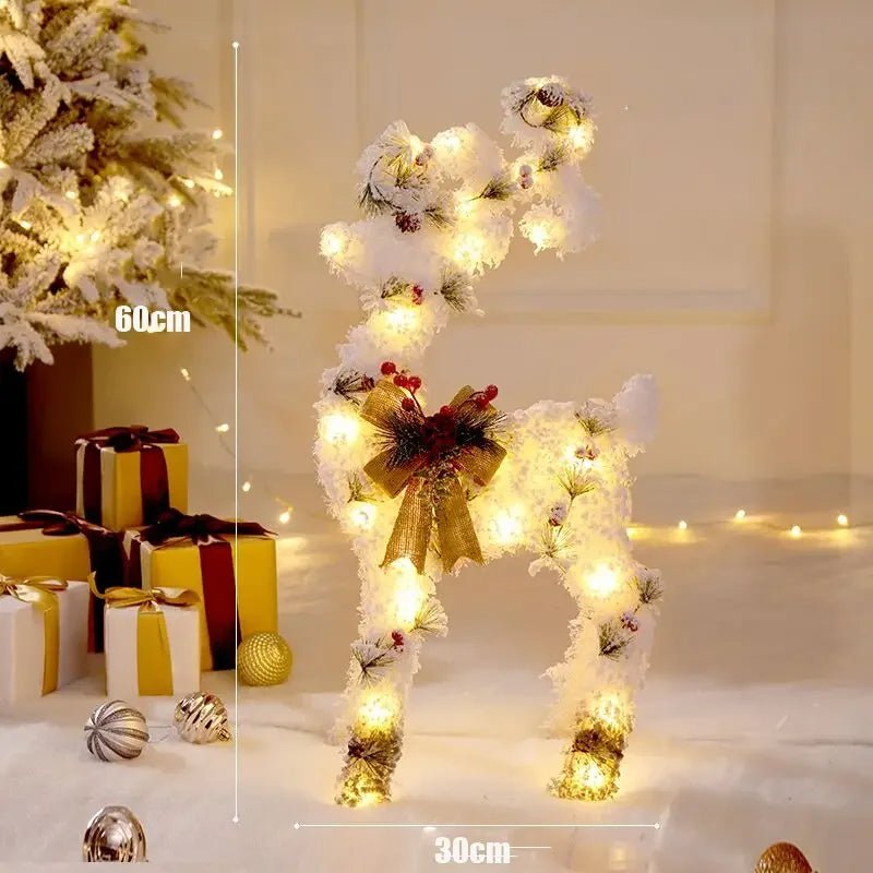 Adorno navideño LED de árbol, muñeco de nieve o caja de regalo