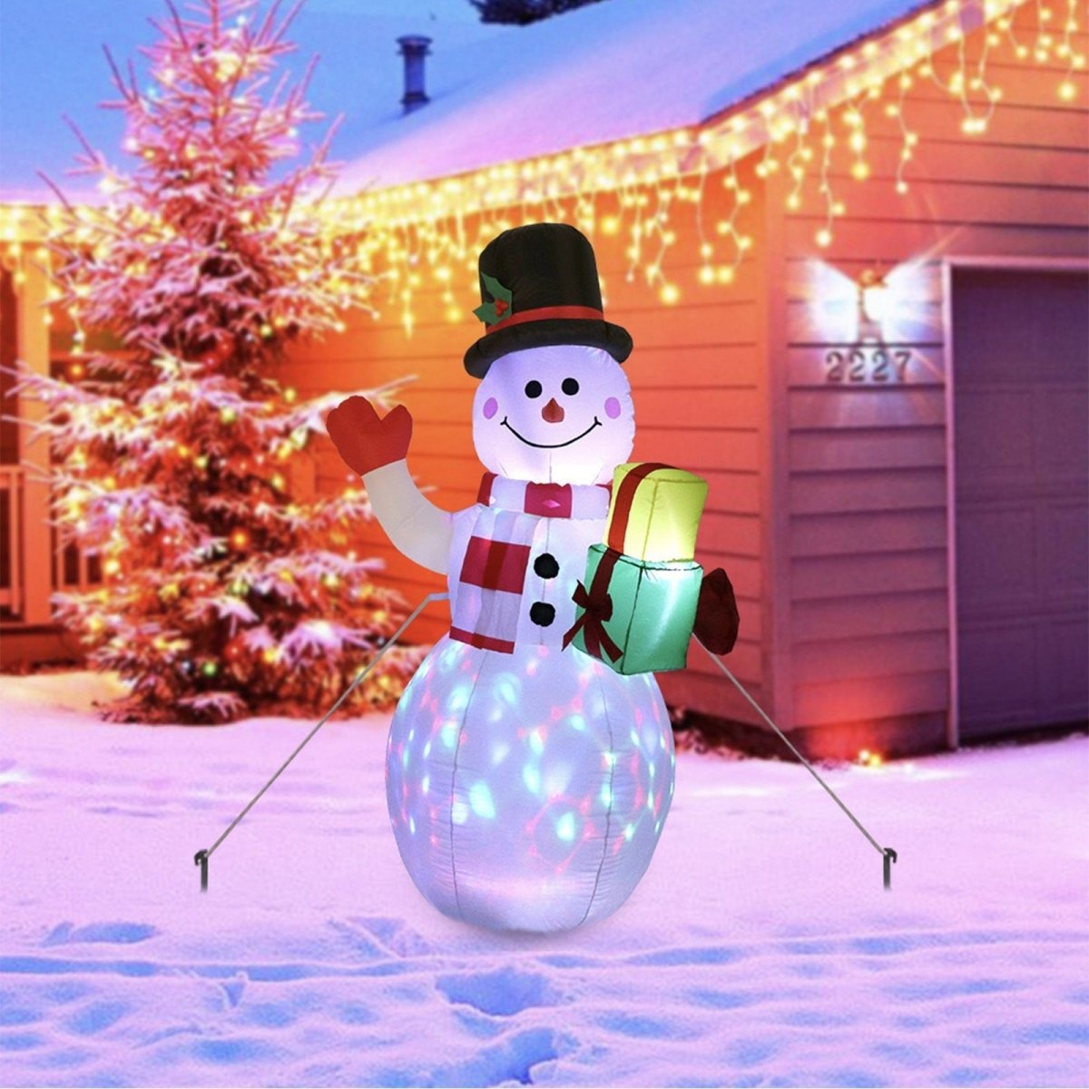 Adorno navideño LED inflable para fiestas brillantes