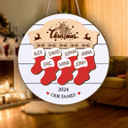 Adorno navideño personalizado de madera