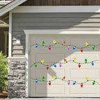 Adornos navideños magnéticos reflectantes con forma de bombilla
