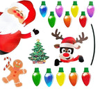 Adornos navideños magnéticos reflectantes con forma de bombilla