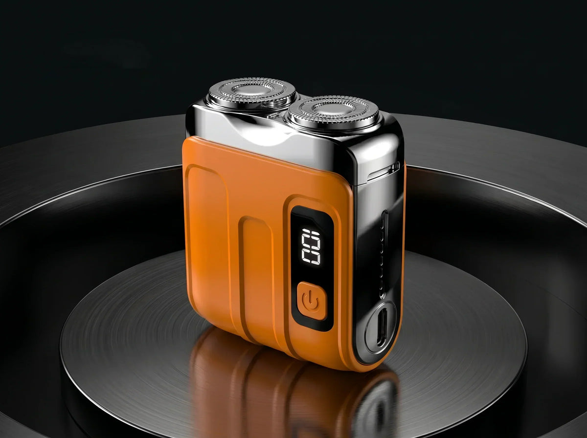 Afeitadora de bolsillo – Afeitadora eléctrica portátil para hombre, mini afeitadora de viaje con batería USB-C, uso en s