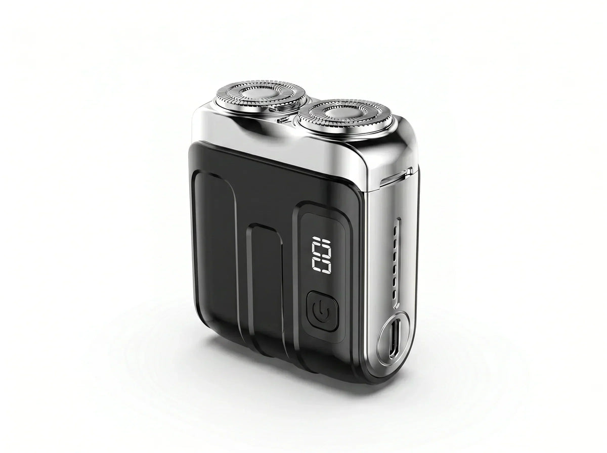 Afeitadora de bolsillo – Afeitadora eléctrica portátil para hombre, mini afeitadora de viaje con batería USB-C, uso en s