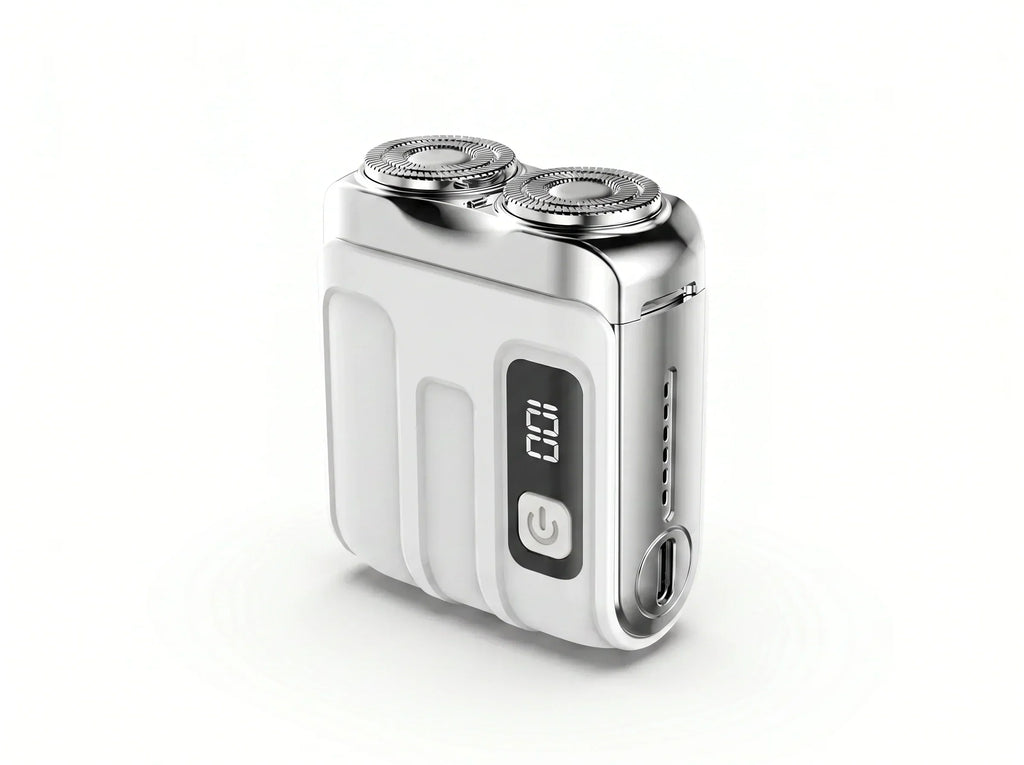 Afeitadora de bolsillo – Afeitadora eléctrica portátil para hombre, mini afeitadora de viaje con batería USB-C, uso en s