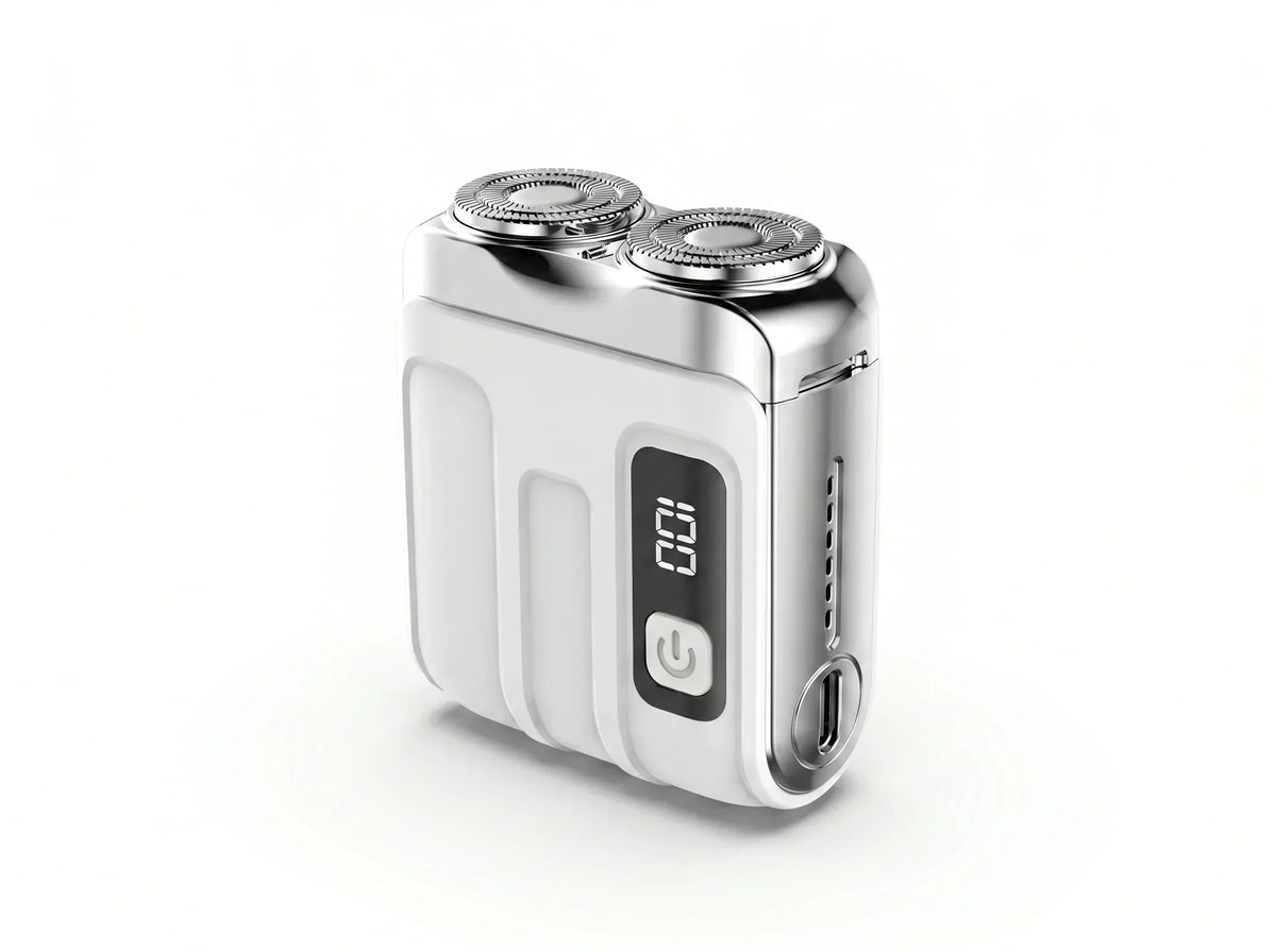 Afeitadora de bolsillo – Afeitadora eléctrica portátil para hombre, mini afeitadora de viaje con batería USB-C, uso en s