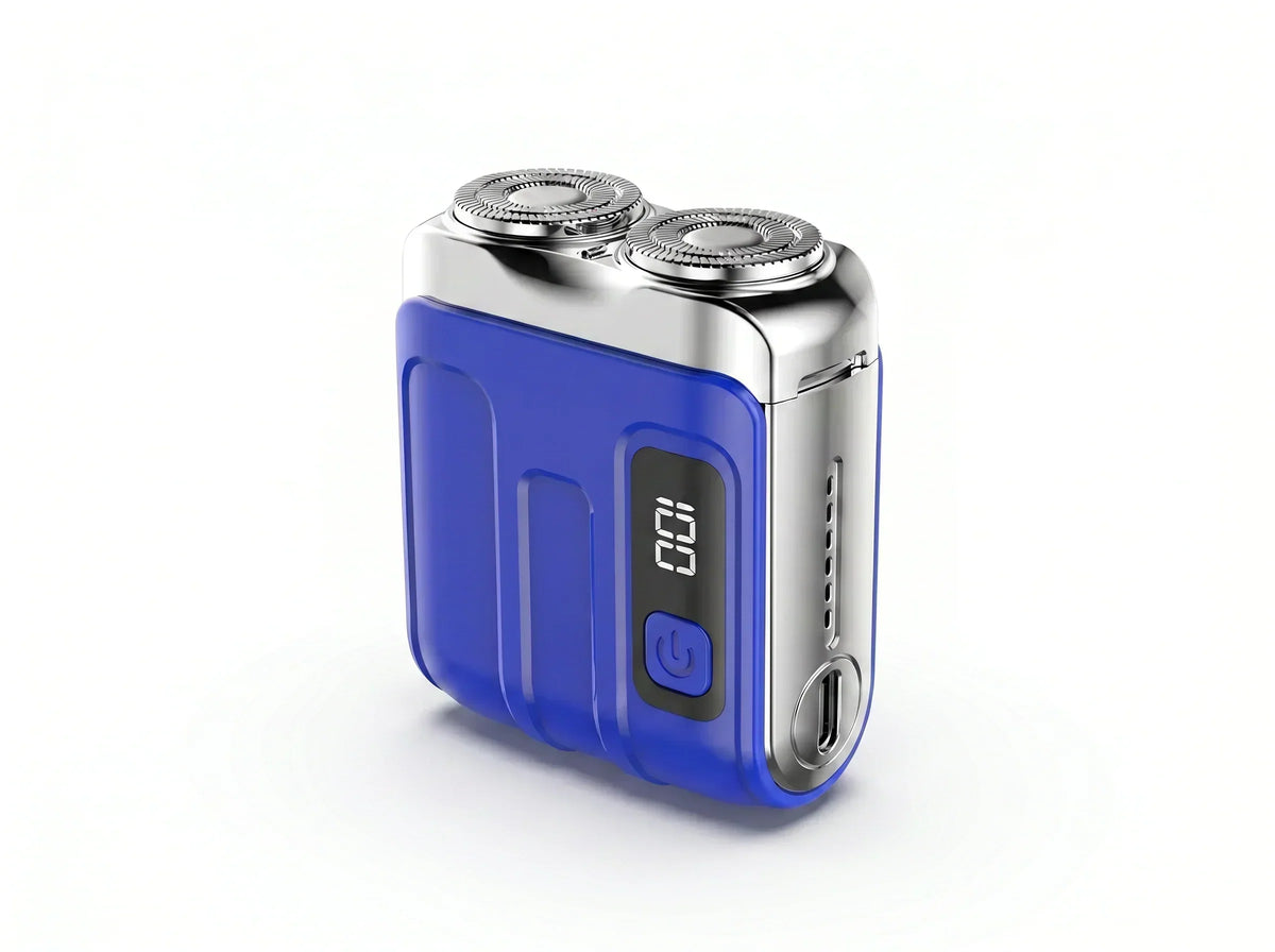Afeitadora de bolsillo – Afeitadora eléctrica portátil para hombre, mini afeitadora de viaje con batería USB-C, uso en s
