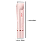 Afeitadora femenina 2 en 1 con cabezal rotatorio y recortadora intercambiable, recargable USB-C, uso en seco y húmedo, 2