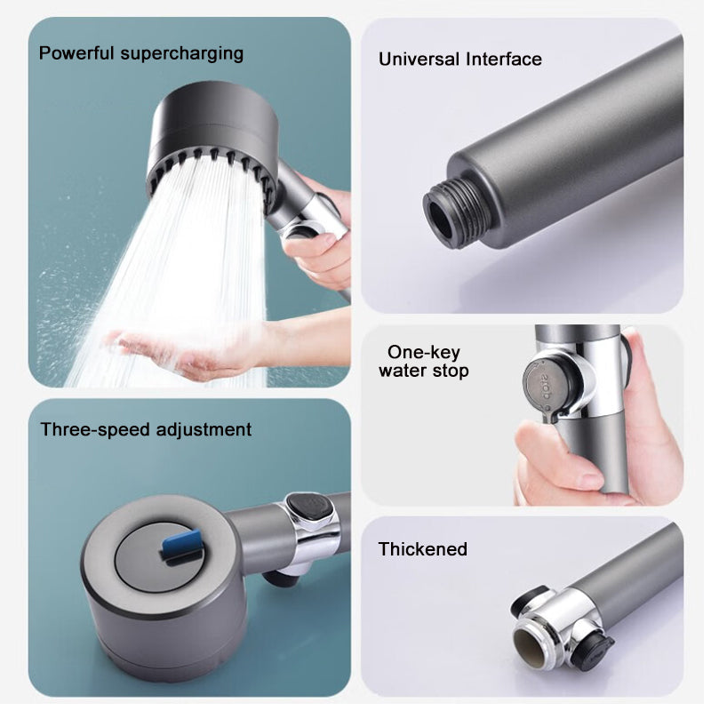 Alcachofa de ducha de alta presión PowerFlow | Alcachofa potente para máxima presión de agua