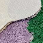 Alfombra abstracta de bloques de color en algodón-Police