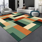 Alfombra de área con diseño abstracto de espirales