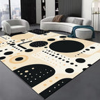 Alfombra de área con diseño abstracto de espirales