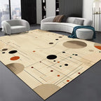 Alfombra de área con diseño abstracto de espirales