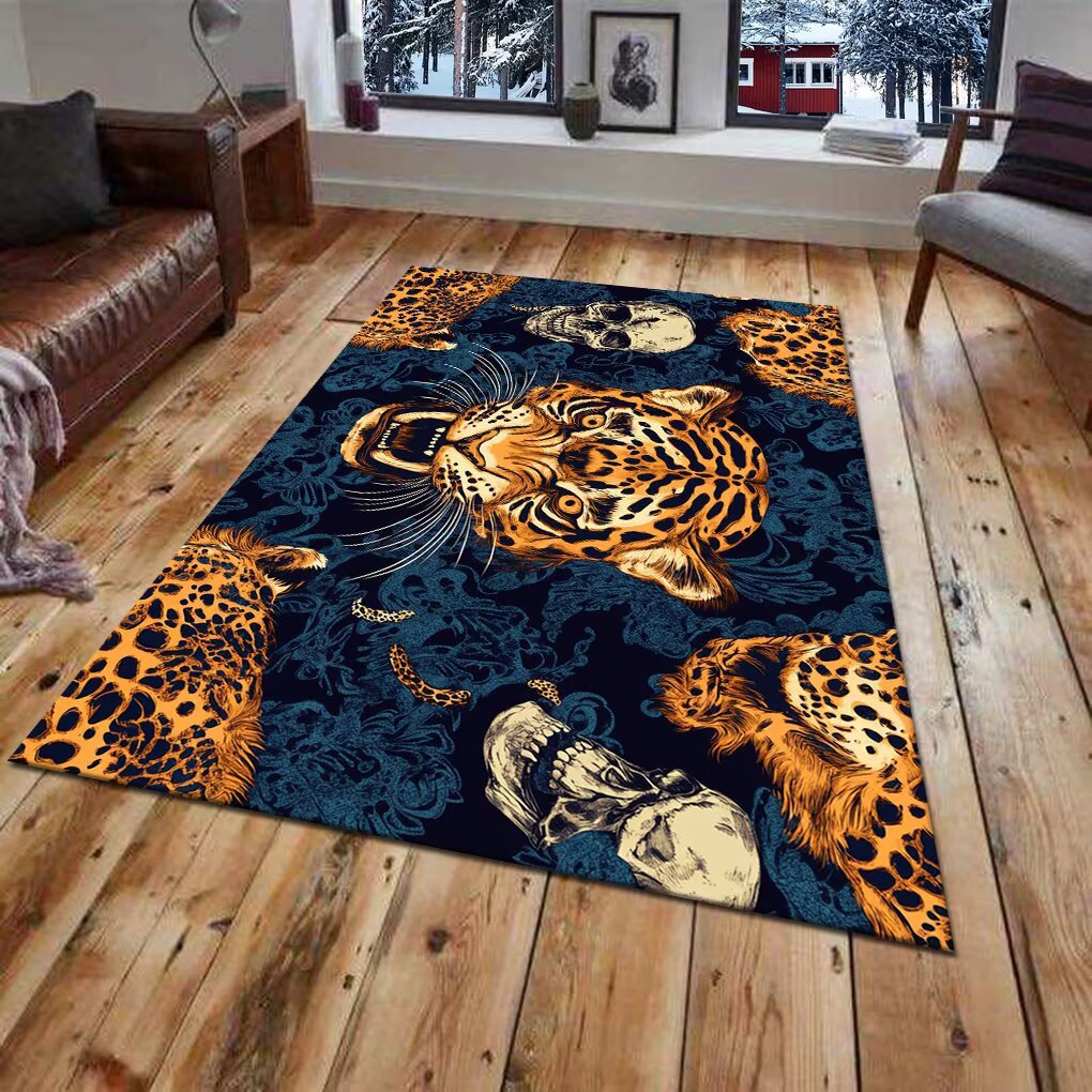Alfombra de área con diseño animal en 3D