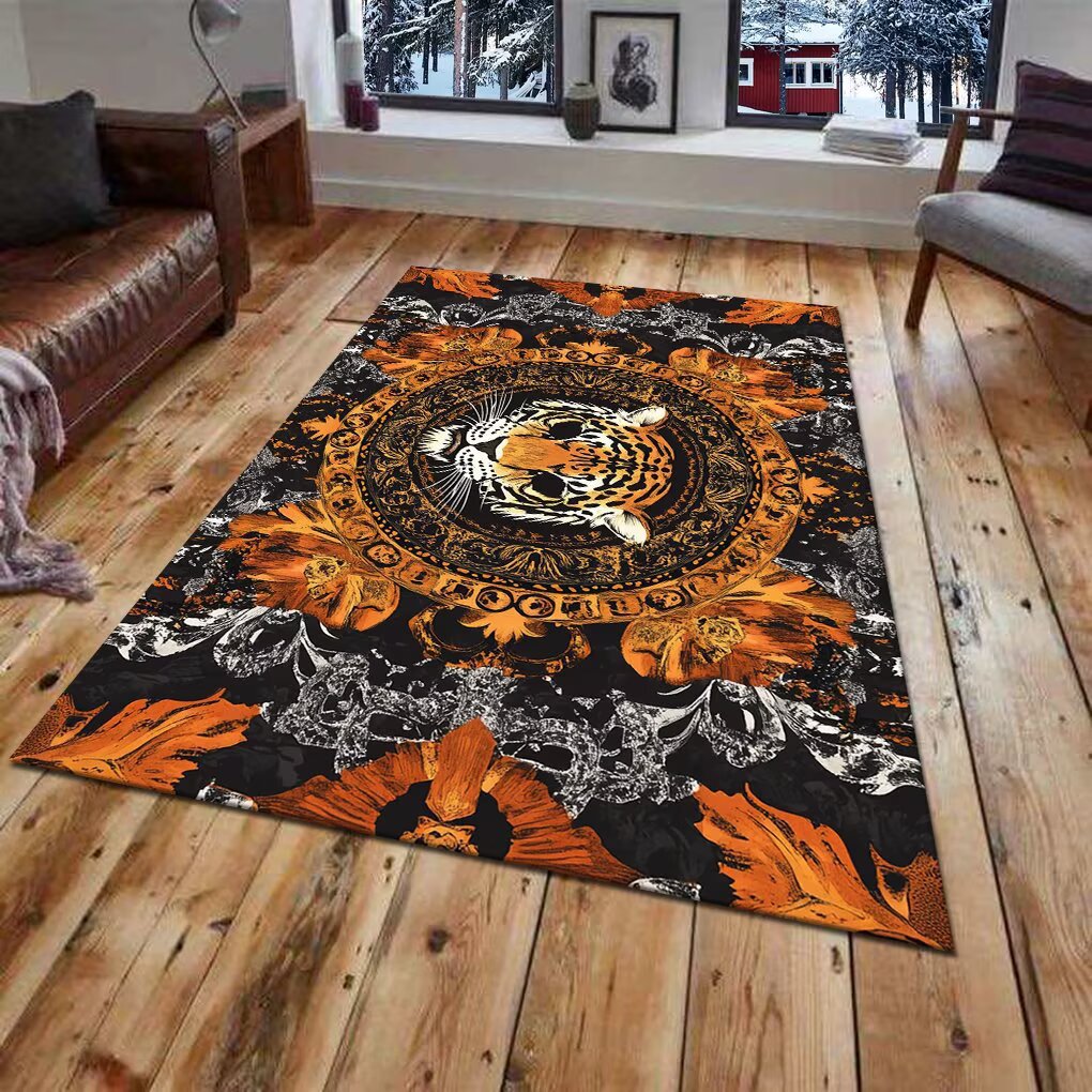 Alfombra de área con diseño animal en 3D
