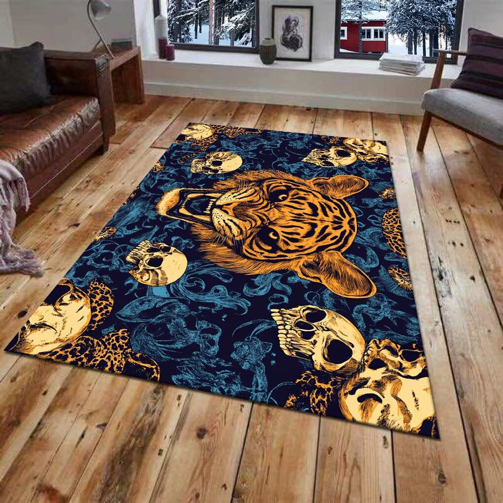 Alfombra de área con diseño animal en 3D