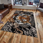 Alfombra de área con diseño animal en 3D