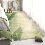 Alfombra de área con diseño de paisaje abstracto