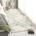 Alfombra de área con diseño de paisaje abstracto