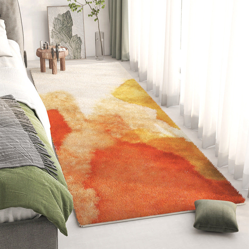 Alfombra de área con diseño de paisaje abstracto