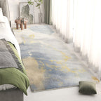 Alfombra de área con diseño de paisaje abstracto