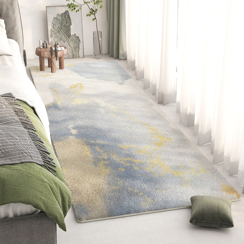 Alfombra de área con diseño de paisaje abstracto